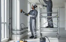 Leak detection plumber inspecting a Columbus, OH home for hidden water leaks