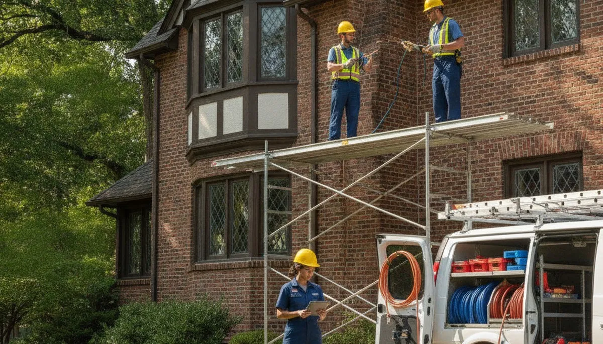 Columbus, OH plumber repairing a residential pipe for plumbing service