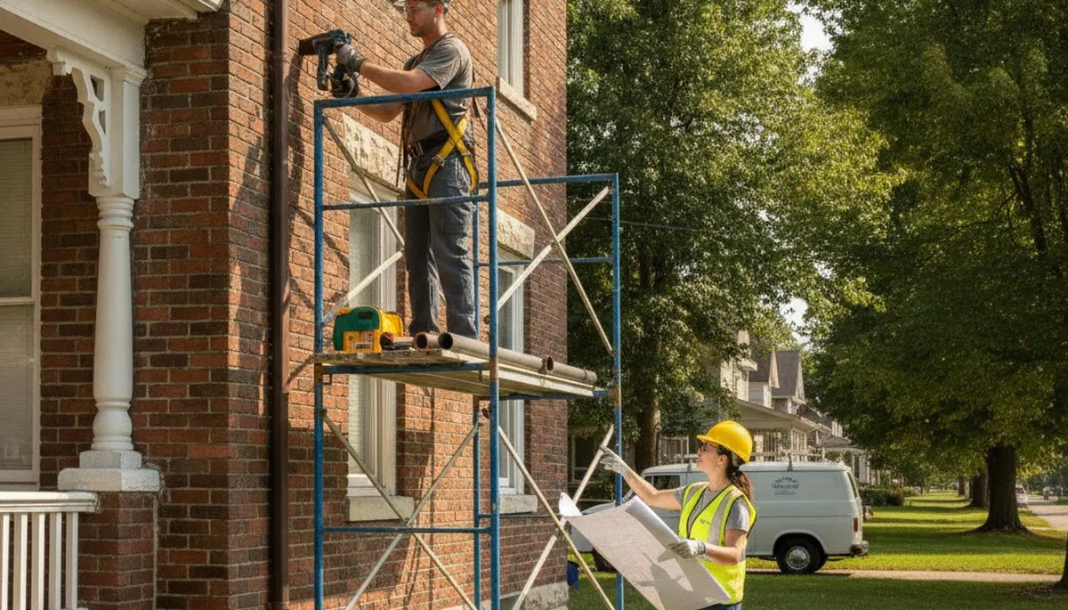 Columbus, OH plumber inspecting pipes for repair service at a local plumbing business
